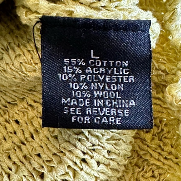 Mark Alan | Citrus Yellow Cotton/Wool Blend V-neck Sweater - Picture 4 of 6